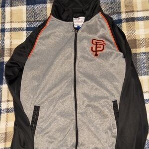 MLB SF Giants Black and Gray Jacket with Orange Accents